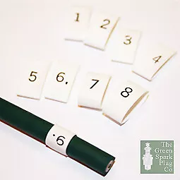 £2 • Buy Heat Shrink Cable Markers Ignition White & Black Text HT Plug Lead Numbers 1-8