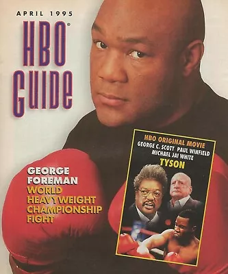 ORIGINAL Vintage Apr 1995 HBO Guide Magazine George Foreman Mike Tyson Speed • $29.99