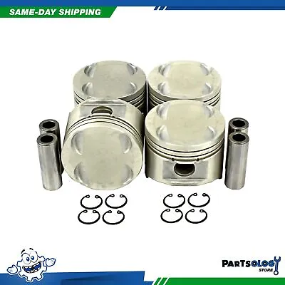 DNJ P463 Std. Complete Piston Set For 94-97 Kia Mazda MX-3 Sephia 1.6L DOHC • $77.34