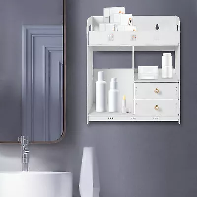 Bathroom Cabinet Wall Mount Medicine Cabinet Storage Cupboard Organizer White • $38