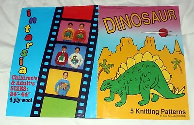 Dinosaur Intarsia Knitting Pattern • £1.50