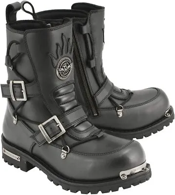 Milwaukee Leather MBM9076 Men’s Black 'Tactical' Logger 9.5 • $72.99