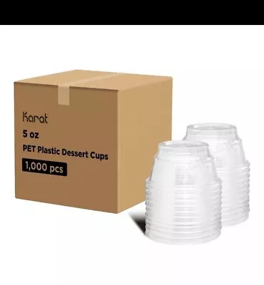 Karat 5oz PET Plastic Dessert Cups (92mm) - 1000 Ct C-KD5 • $68.60