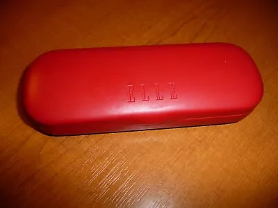 Elle Brand Stylish Red Hard Glasses Or Sunglasses Case - Lovely Condition • £3.25