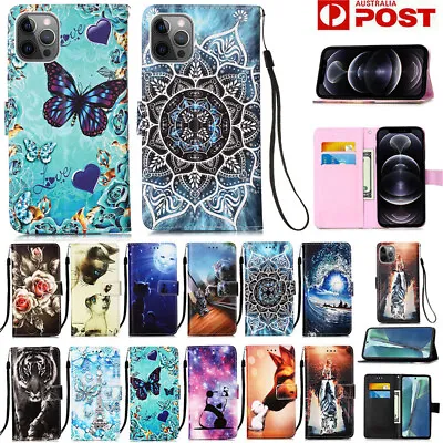 $12.99 • Buy For IPhone 14 13 12 11 Pro/Max XR XS SE 8 7 Plus Case Leather Wallet Flip Cover