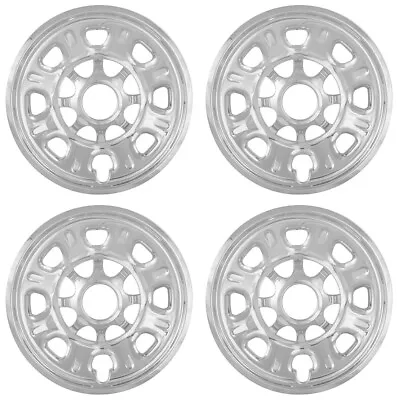 4 18  8 Lug CHROME Wheel Skins Covers Hub Caps For Chevy Silverado 2500 3500 HD • $108.99