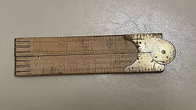 £17.99 • Buy Antique John RABONE London 19th Vintage Measuring Instrument 24  Folding Wooden