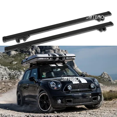 53  Black Top Roof Rack Cross Bar Luggage Carrier Bar For Mini Cooper Countryman • $132.58