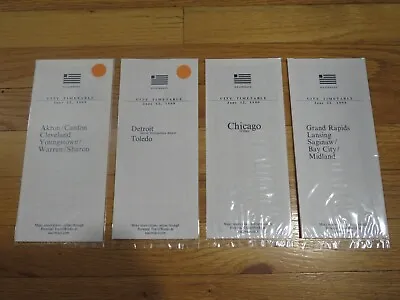 Lot Of 4 US Airways City Timetables June 12 1999  Various Midwest Cities = • $1.49