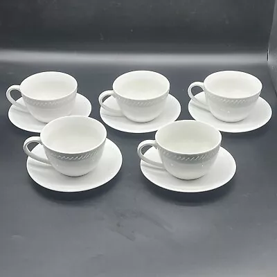 Martha Stewart Acorn Set Of (5) Tea Cups And Saucers • $29.99