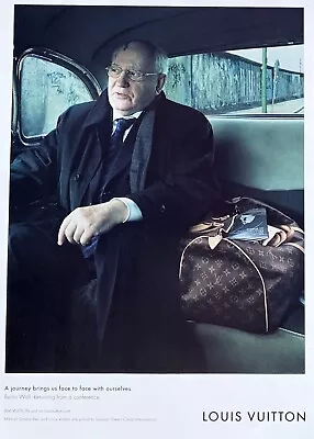 2008 LOUIS VUITTON Mikhail Gorbachev Photo Berlin Wall Original PRINT AD • $12.50