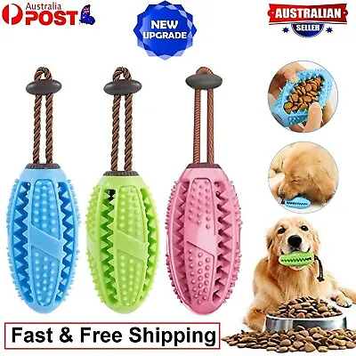$15.99 • Buy Dog Treat Ball Interactive Toothbrush Chew Toys Cleaning Food Dispenser Feeder