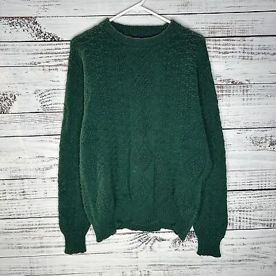 Vintage Woolrich Fisherman Cable Knit Pullover Crewneck Sweater USA Made Medium • $33.99