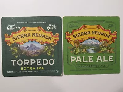 Beer Coaster ~ SIERRA NEVADA Brewing Co Pale Ale & Torpedo Extra IPA ~ Chico CA • $16.48