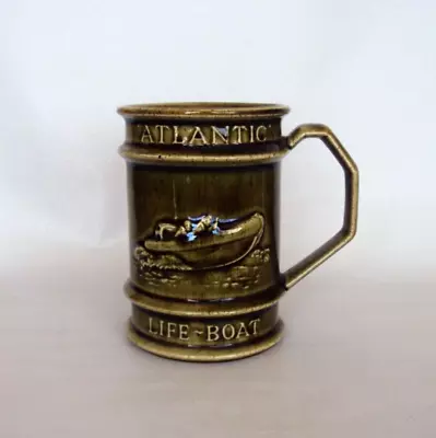 Vintage Holkham Pottery Atlantic Lifeboat Mug Tankard. Green Excellent Condition • £5.50