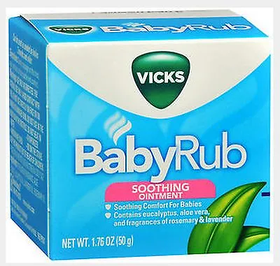 Vicks Baby Rub Soothing Comfort For Babies 1.76 OZ / • $11.39
