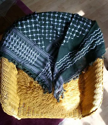 £16.99 • Buy Original Hirbawi Made In Palestine Kufiya Keffiyeh Scarf Shemagh Green/White