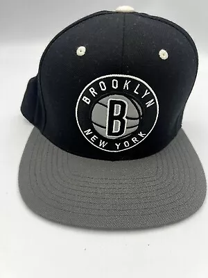 Brooklyn Nets Cap Hat Mitchell & Ness Black Basketball NBA Snapback One Size • $12.35