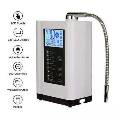 $562.64 • Buy Alkaline Water Ionizer Purifier Filter LCD Control PH3.5-10.5 Home Auto-cleaning