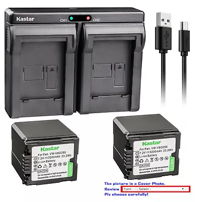 Kastar Battery Dual Charger For OEM Original Panasonic VW-VBG260 VW-VBG260PPK • $10.99