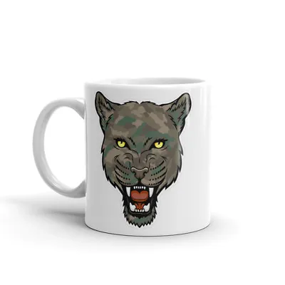 Green Camo Panther Mug - Army Big Cat Predator Men's Dad Camouflage Gift #4198 • £8.99