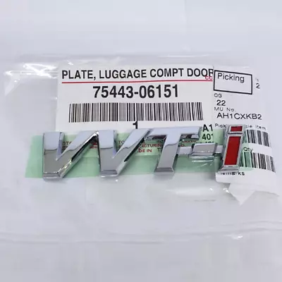 75443-06151 VVT-i VVTI Luggage Plate Back Door Emblem Logo For Toyota Yaris Vios • $26