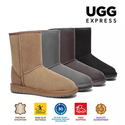 【EXTRA 15% OFF】UGG Short Australian Double Face Sheepskin Wool Nonslip Boots • $119