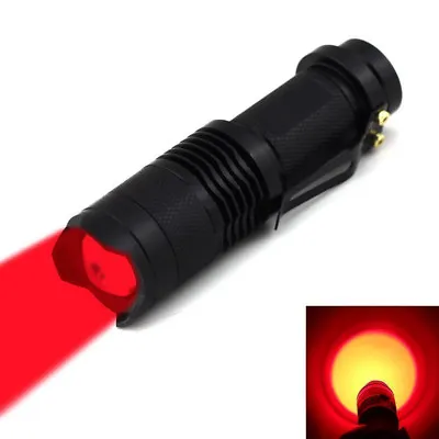 Ultra Fire C9 Red Light LED Single Mode  Zoomable Mini Hunting  Flashlight Torch • $13.29