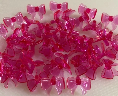 $9.95 • Buy 35 BOWS Medium Bulbs Ceramic Christmas Tree Lights ALL PINK VINTAGE NARCO