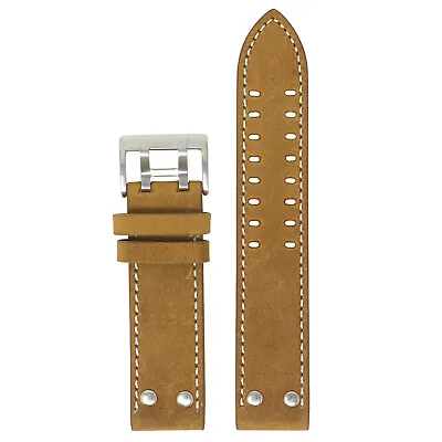 StrapsCo 22mm Vintage Leather Watch Band Strap For Hamilton Khaki Field • $34.99