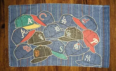 MLB Baseball Hats Pillowcase Indians Dodgers Mets Yankees & Many More VTG 1998 • $17.99