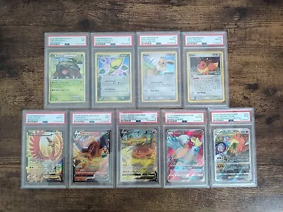 PSA Pokemon Bundle Joblot Graded 9 Slabs - Charizard Eevee Entei Ho-Oh Celebi • £41