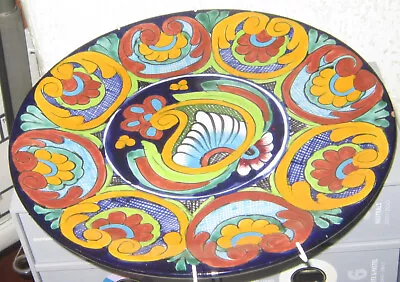 Vintage Traditional  Mexican Platter  Very Colorful Signed • $25