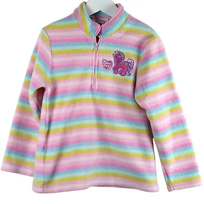 HASBRO Girls My Little Pony Pinkie Pie Polar Fleece Jumper 2005 Size 6 Pastel Vg • £18.05