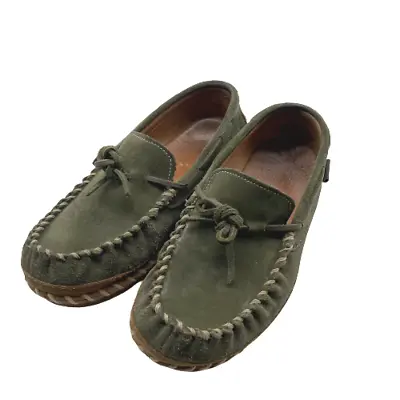 L.L Bean Moccasin Women's 8 Slippers Green Suede  • $30.59