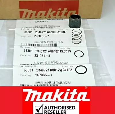 Makita Impact Driver Collet Chuck Bit Holder Repair Parts DTD152 DTD154 TD126 • £9.86