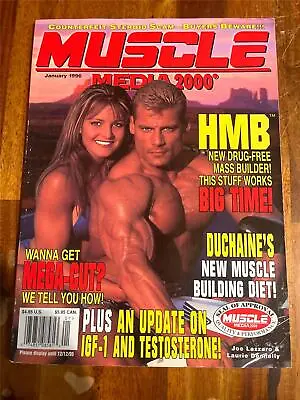 MUSCLE MEDIA Bodybuilding Magazine LAURIE DONNELLY & JOE LAZZARO 1-96 • $14.99