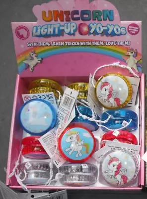 Unicorn Light Up Yoyo 5.5cm Responsive Plastic Yoyo Wd String Party Bag Filler • £1.99