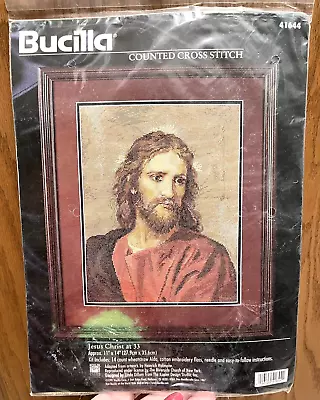 Vintage 1997 Bucilla Jesus Christ At 33 Counted Cross Stitch 41644 11  X 14  NEW • $12