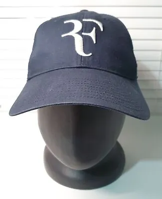 Roger Federer Nike Dri-Fit Big Logo RF Navy Tennis Vintage Cap Hat - One Size • $93.56