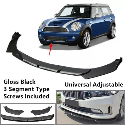 Universal 3 Segment Type Fit For MINI Cooper 2002-2012 Front Bumper Lip Spoiler • $71.99