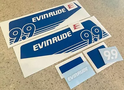 Evinrude Outboard Vintage Decal Kit 9.9 HP Die-Cut FREE SHIP + FREE Fish Decal! • $18