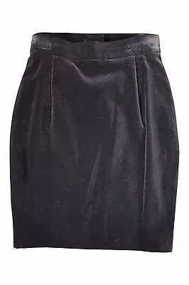 LOUIS FERAUD Vintage Black Suede Mini Pencil Skirt (UK 6) • £29.03