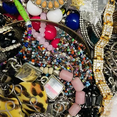 10 LBS SCRAP Broken Junk Jewelry Lot Craft Harvest Repurpose Salvage VTG-Now * • $42.99