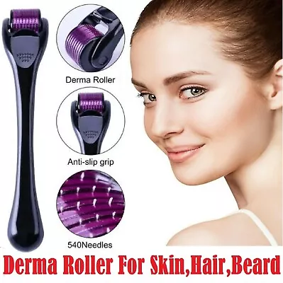 Derma Roller Titanium Micro Needle Skin 540 Needles Scars Anti Aging Dermaroller • $17.99