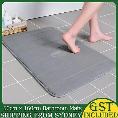 Large Bathroom Mats Floor Bath Shower Rug Anti Slip Toilet Carpet Meomory FoamAU • $19.49