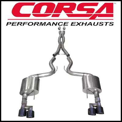 Corsa 3  Sport Cat-Back Exhaust System Fits 2018-2024 Ford Mustang GT Coupe 5.0L • $1939.99