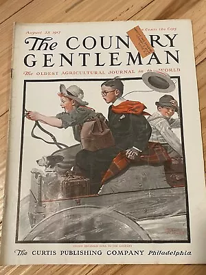 The Country Gentleman - Aug 25 1917 Norman Rockwell 'Cousin Reginald Goes To..’ • $19.99