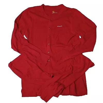 Carhartt Union Suit XL Red Long Johns Base Layer Workwear Hunting READ • $16.95