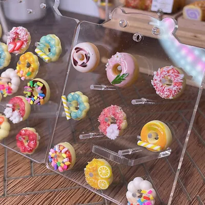 Dollhouse Miniature Dessert House Cake Donut Pastry Rack Acrylic Display Stand • $5.79